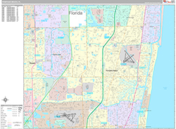 Pompano Beach Wall Map Premium Style 2026